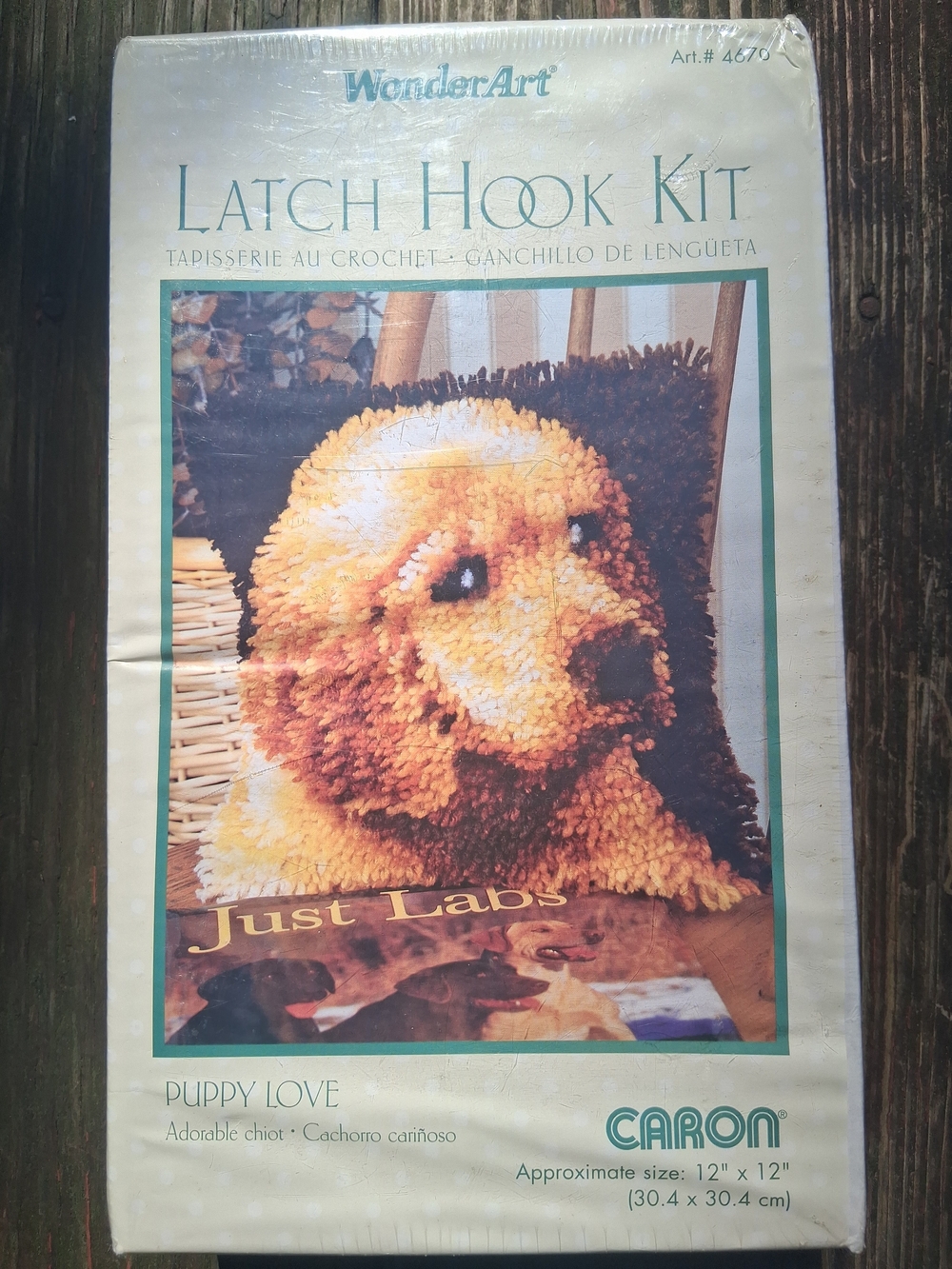 Vintage WonderArt Caron Puppy Love Latch Hook Kit #4670 Factory Sealed NIP